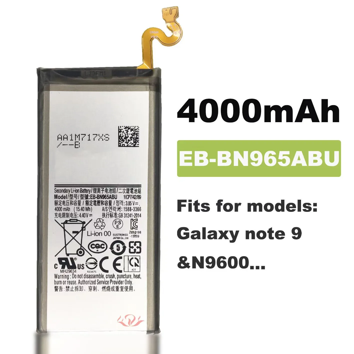 Для Samsung note9 EB-BN965ABU новый высококачественный аккумулятор для сотового телефона