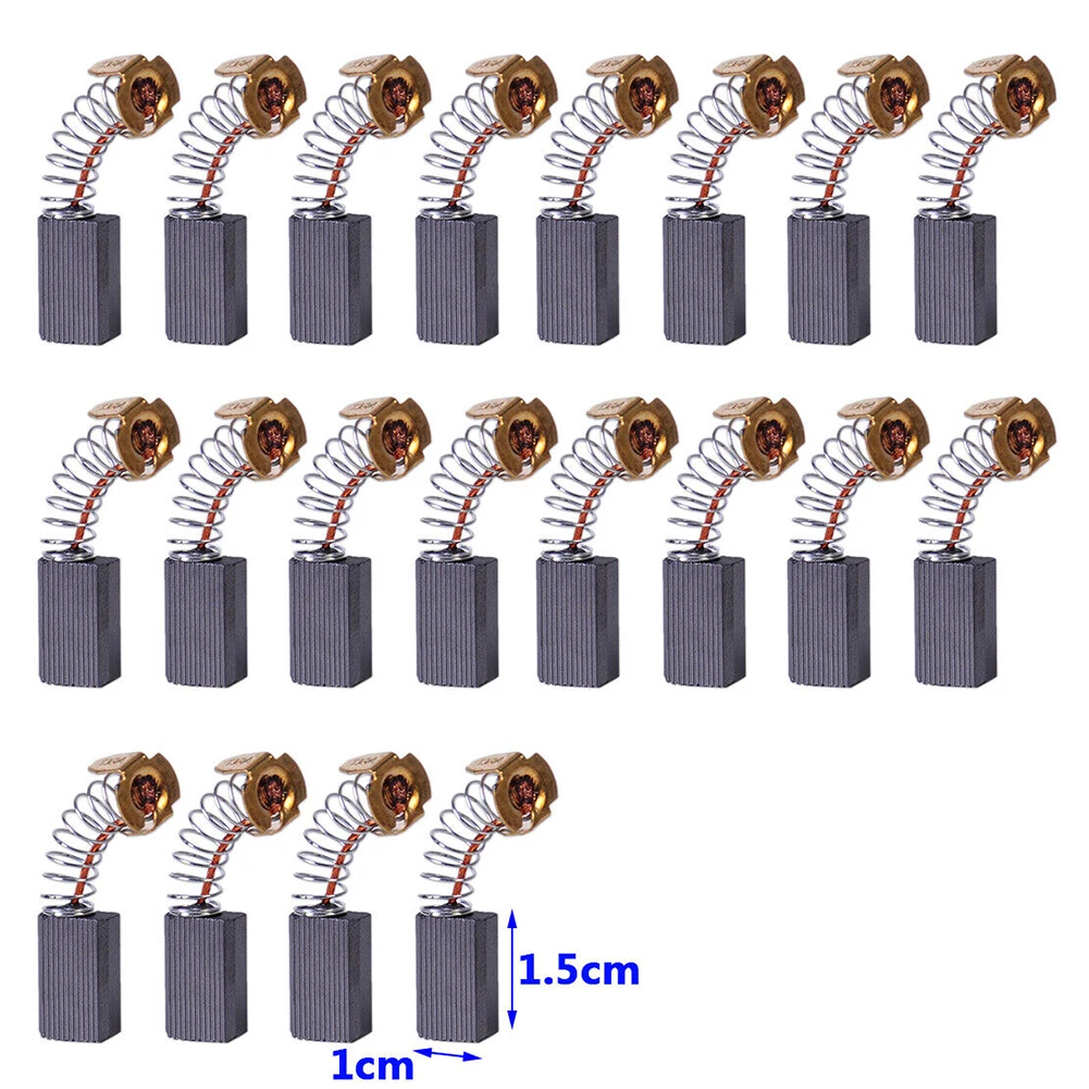 20pcs Electric Motors Carbon Brushes CB103 15X10X6mm For Hammer Drills Circular Saws Chop Saws Angle Grinders Power Tool Parts
20pcs Electric Motors Carbon Brushes CB103 15X10X6mm For Hammer Drills Circular Saws Chop Saws Angle Grinders Power Tool Parts