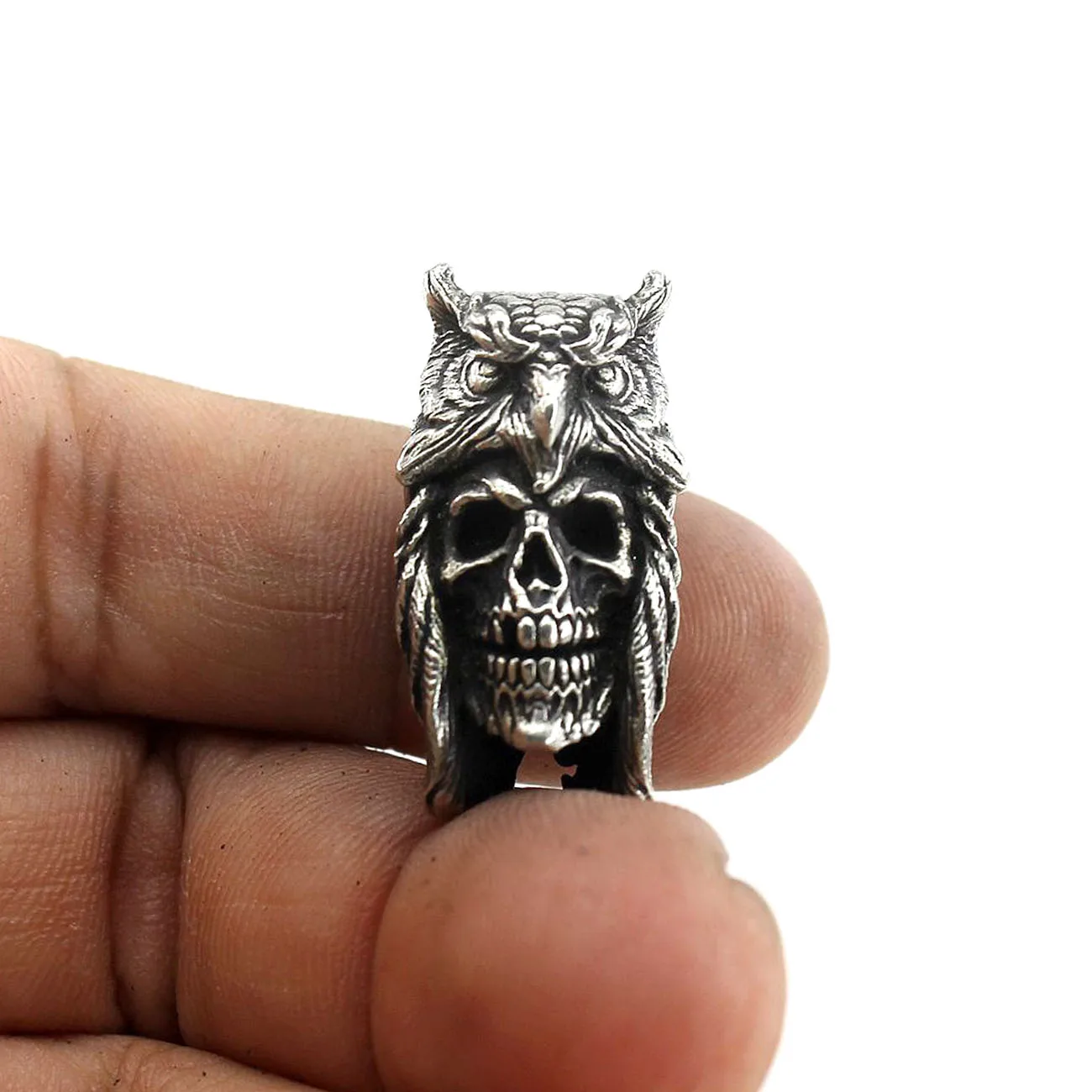 Outdoors Tools EDC White Brass Eagle Skull DIY Knife Beads Lanyard Pendants Key Rings Accessories
Outdoors Tools EDC White Brass Eagle Skull DIY Knife Beads Lanyard Pendants Key Rings Accessories