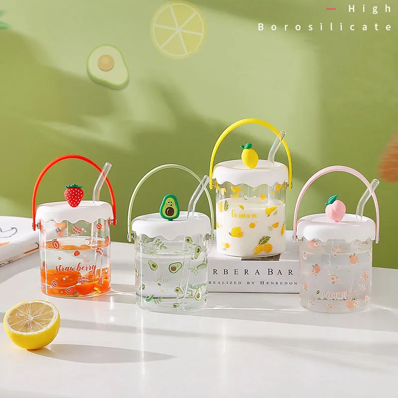 500/600ML Glass Cup With Lid And Straw Animal Fruit pattern Tea Cup Glasses Cups Transparent Beer Can Coffee Cup Lovely Mugs
500/600ML Glass Cup With Lid And Straw Animal Fruit pattern Tea Cup Glasses Cups Transparent Beer Can Coffee Cup Lovely Mugs
