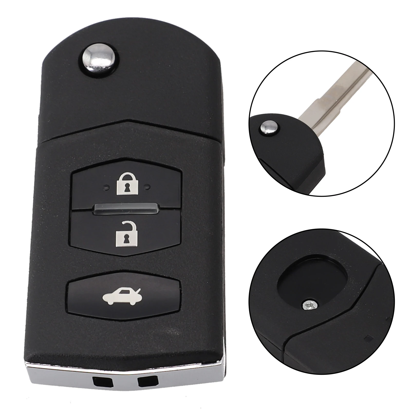 3 Buttons Remote Flip Key Shell Blade Case Black Brand-new Auto Key Shell Case Cover For Mazda 2 3 5 6 8 RX8 MX5 Fob
3 Buttons Remote Flip Key Shell Blade Case Black Brand-new Auto Key Shell Case Cover For Mazda 2 3 5 6 8 RX8 MX5 Fob