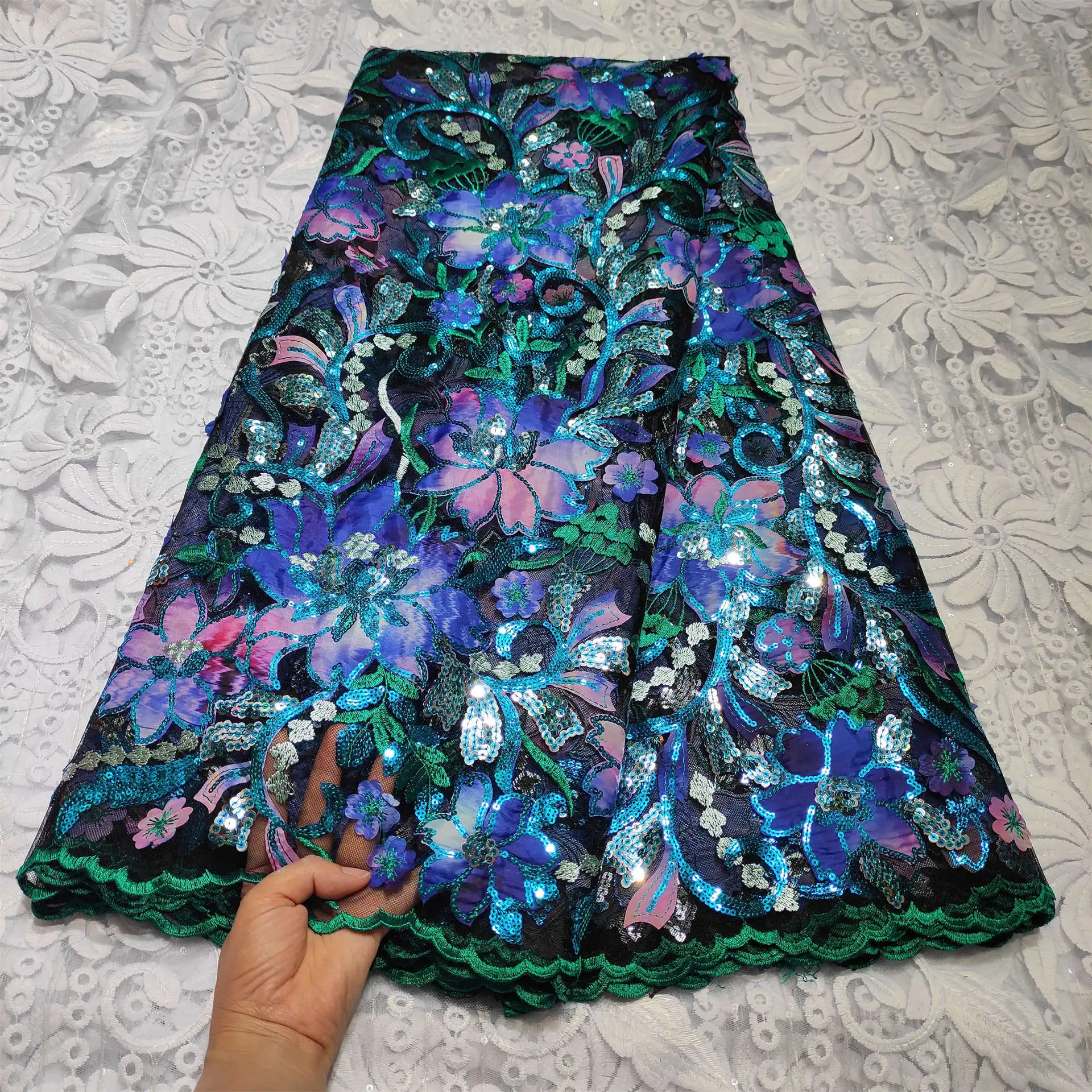 5 Yards African Tulle Lace Fabric with Sequins for High Quality Nigerian Asoebi Dress Tissu DIY Sewing By the Yard WHDN12
5 Yards African Tulle Lace Fabric with Sequins for High Quality Nigerian Asoebi Dress Tissu DIY Sewing By the Yard WHDN12