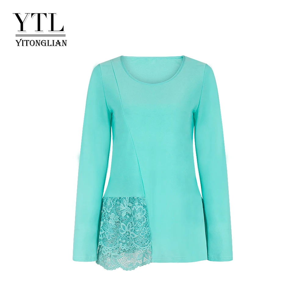 Women's Spring Tunic Tops Solid Color Lace Patchwork High Street Style Brief Chic Round Neck Fashion T-shirt
Women's Spring Tunic Tops Solid Color Lace Patchwork High Street Style Brief Chic Round Neck Fashion T-shirt