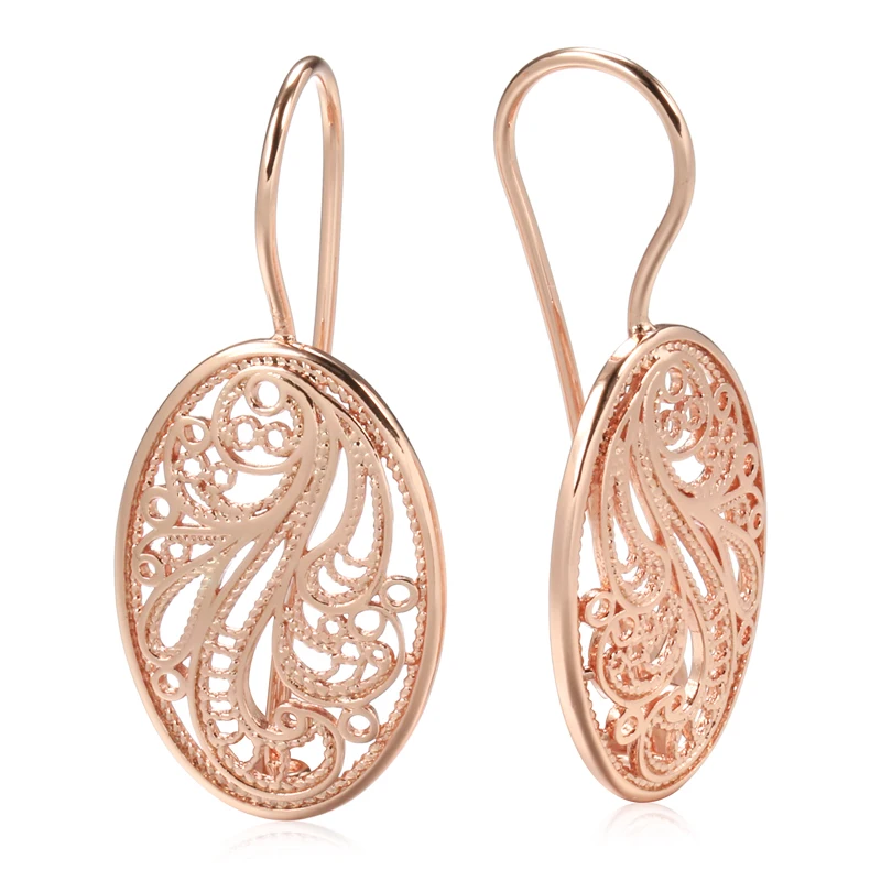 New Oval Hollow Embossed Pendant Earrings for Women 585 Rose Gold Flower Texture Piercing Jewelry Wedding Party Drop Earrings
New Oval Hollow Embossed Pendant Earrings for Women 585 Rose Gold Flower Texture Piercing Jewelry Wedding Party Drop Earrings