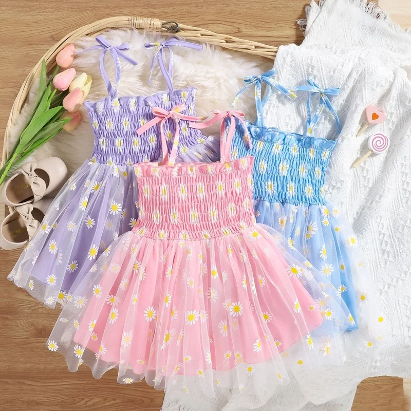 2022 Summer Newborn Baby Girls Sweet Daisy Print Suspender Mesh Dress Fashion Floral Tulle Strap Princess Dress 6M-4T
2022 Summer Newborn Baby Girls Sweet Daisy Print Suspender Mesh Dress Fashion Floral Tulle Strap Princess Dress 6M-4T
