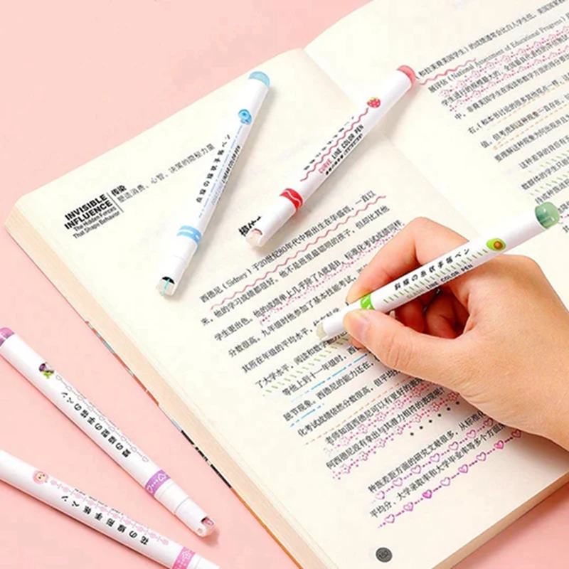 6Pcs Heart Flower Dot Line Shaped Highlighter Pen Color Roller Tip Curve Liner Marker Highlighter Stationery School
6Pcs Heart Flower Dot Line Shaped Highlighter Pen Color Roller Tip Curve Liner Marker Highlighter Stationery School