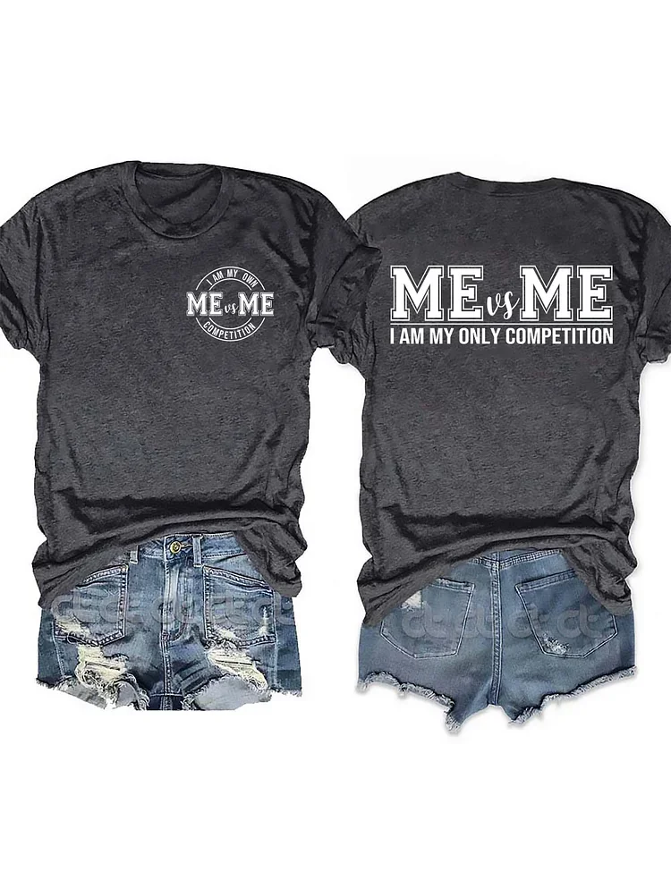 Teeteety Женская футболка высокого качества из 100% хлопка «Я против меня» 
Teeteety Женская футболка высокого качества из 100% хлопка «Я против меня»