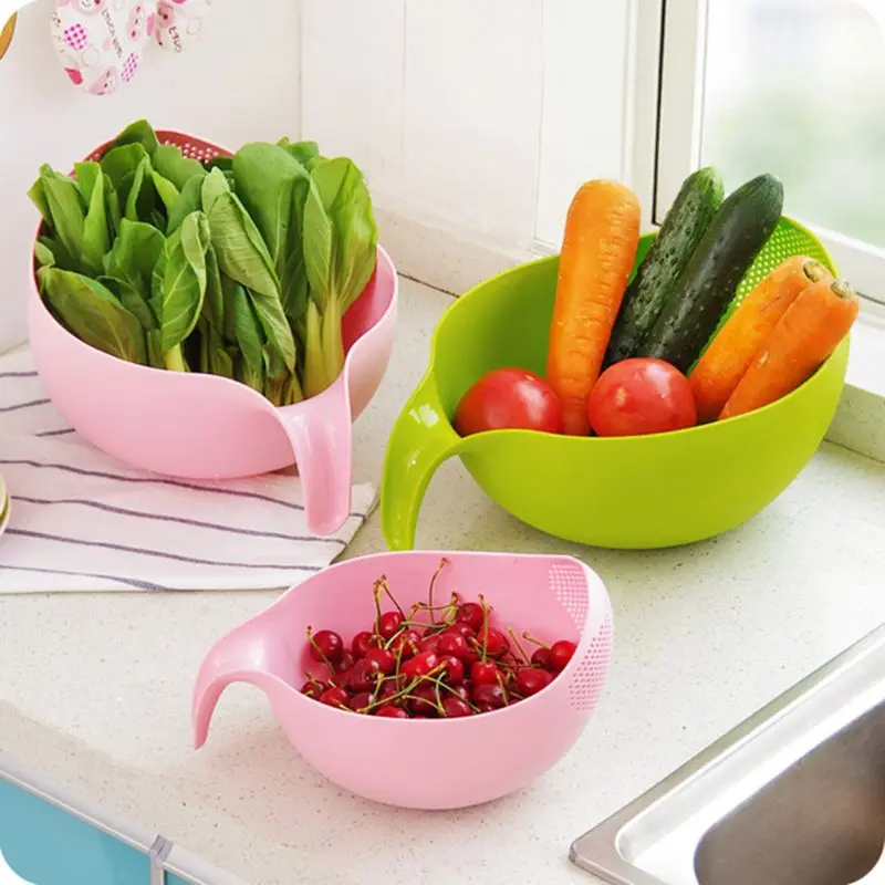 Kitchen Plastic Solid Color Rice Washing Strainer Baskets Fruits Drain Basket with Handle Portable Home Kitchen Accessories New
Kitchen Plastic Solid Color Rice Washing Strainer Baskets Fruits Drain Basket with Handle Portable Home Kitchen Accessories New
