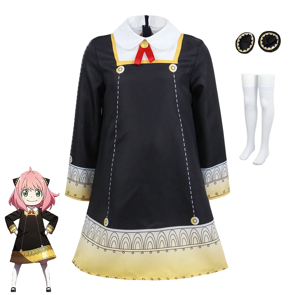Children SPY FAMILY Costume Anya Forger Cosplay Costume Outfits Dress+Socks Halloween Suit Kids
Children SPY FAMILY Costume Anya Forger Cosplay Costume Outfits Dress+Socks Halloween Suit Kids