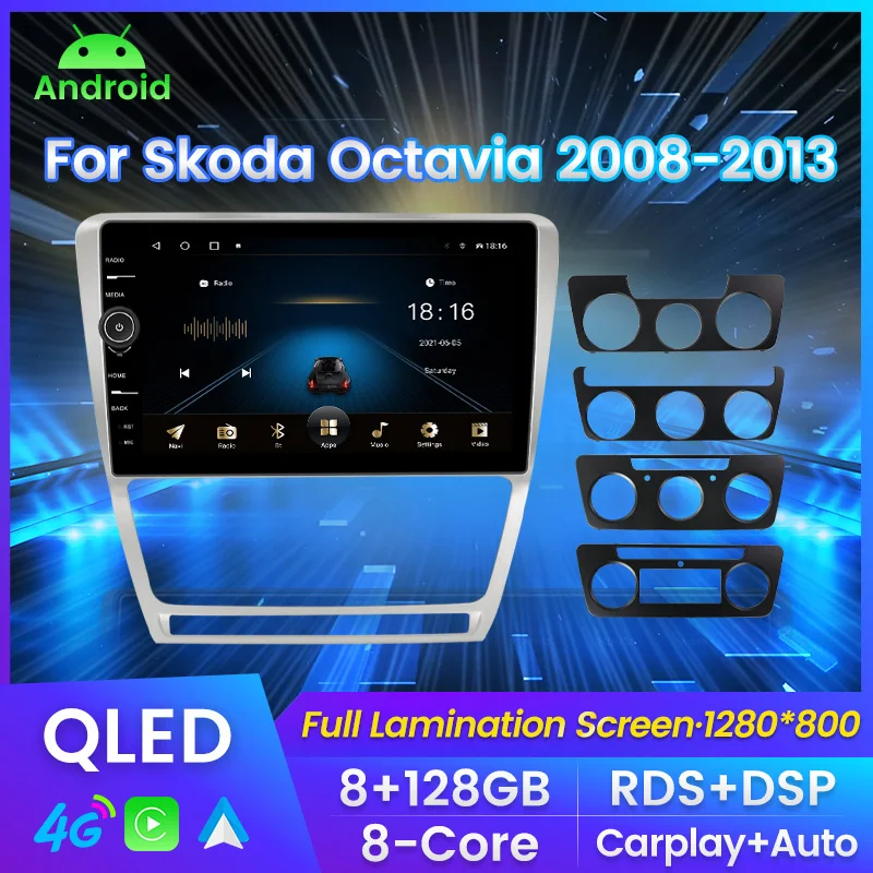 Car Radio Stereo For Skoda Octavia 2008-2013 Multimedia Player GPS Navigation 10inch Android 11 8+128G Carplay+Auto RDS DSP WIFI
Car Radio Stereo For Skoda Octavia 2008-2013 Multimedia Player GPS Navigation 10inch Android 11 8+128G Carplay+Auto RDS DSP WIFI
