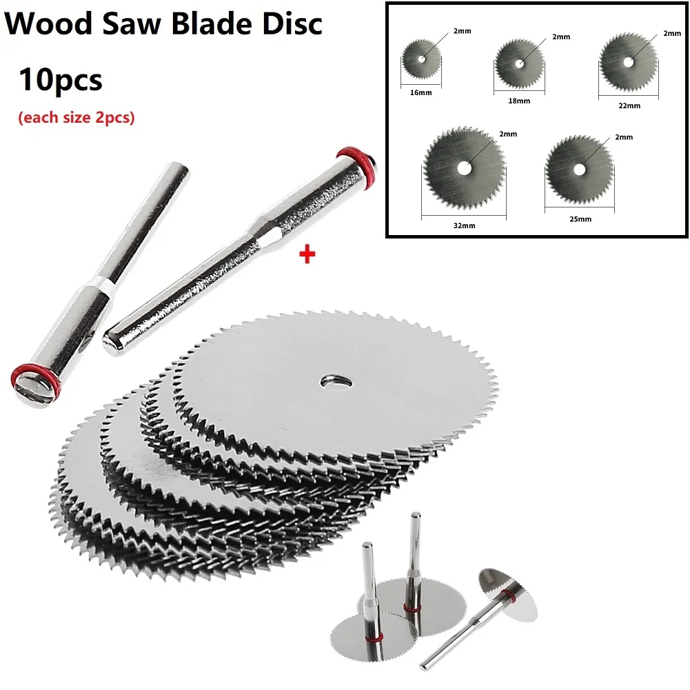 10pcs Cutting Discs 16-32mm Round Saw Blades Carbon Steel Wood Cutters With 2pcs 3mm Mandrels Plastic Cutting Woodworking Tools
10pcs Cutting Discs 16-32mm Round Saw Blades Carbon Steel Wood Cutters With 2pcs 3mm Mandrels Plastic Cutting Woodworking Tools