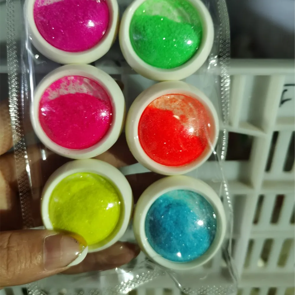 

1 Set Neon Pigment Powder Candy Colors Fluorescent Nail Glitter Shinny Ombre Chrome Dust DIY Gel Polish for Nails Art Decoration