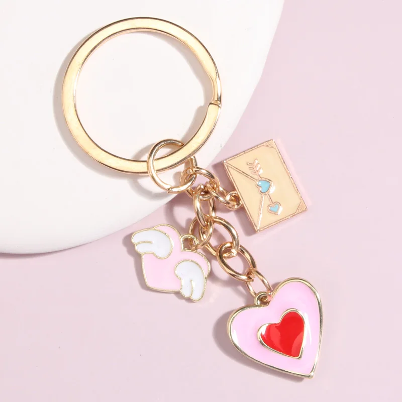 Cute Enamel Keychain Heart Wings Love Letter Key Ring Envelope Key Chains Valentine's Day Gifts For Lover Couple DIY Jewelry
Cute Enamel Keychain Heart Wings Love Letter Key Ring Envelope Key Chains Valentine's Day Gifts For Lover Couple DIY Jewelry