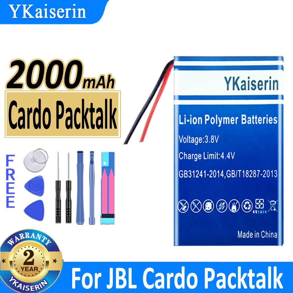 

2000mAh YKaiserin Battery For JBL Cardo Packtalk Digital Batteries