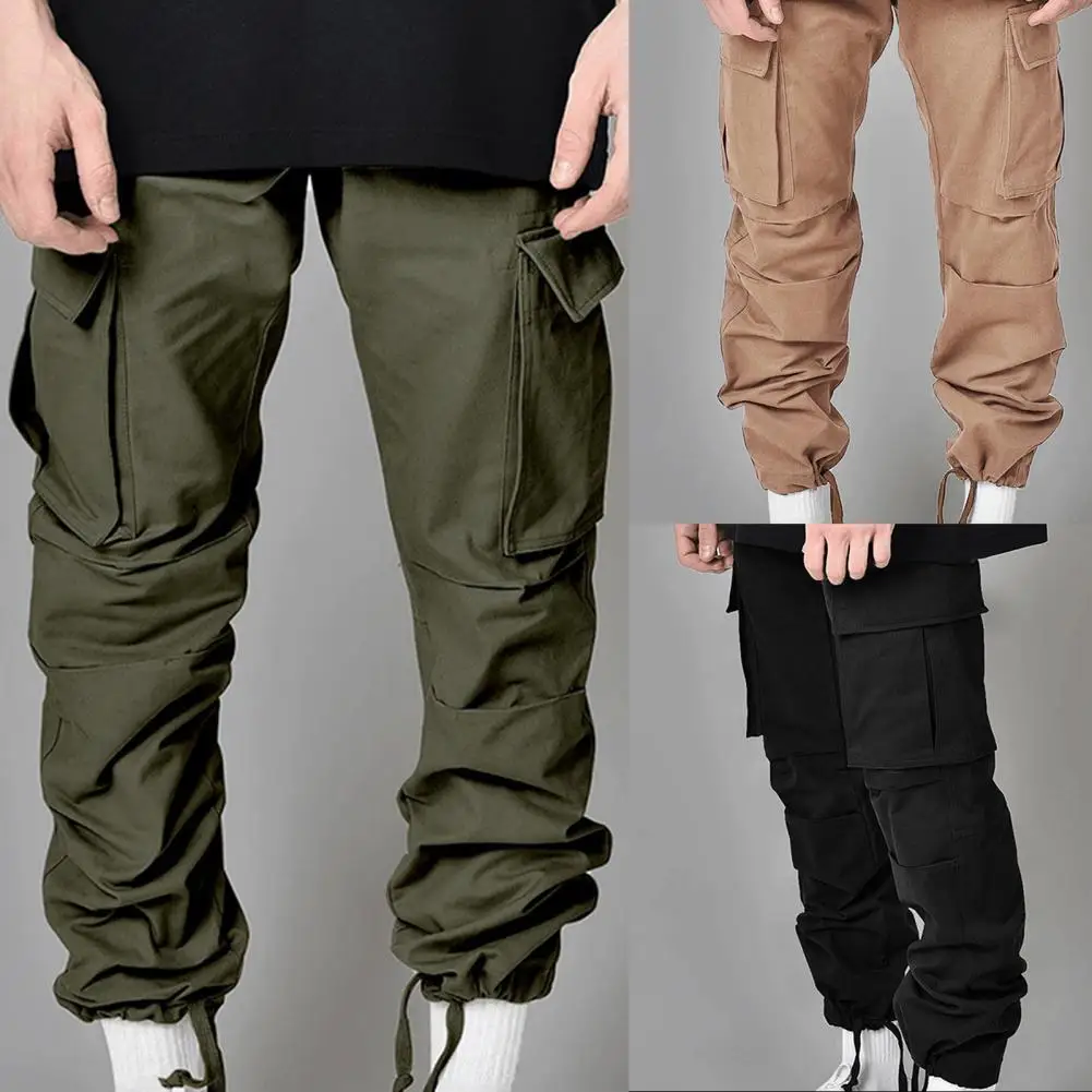 Popular Trousers Mid Waist Bottoms Men Cargo Pants Pure Color Cropped Cargo Pants
Popular Trousers Mid Waist Bottoms Men Cargo Pants Pure Color Cropped Cargo Pants