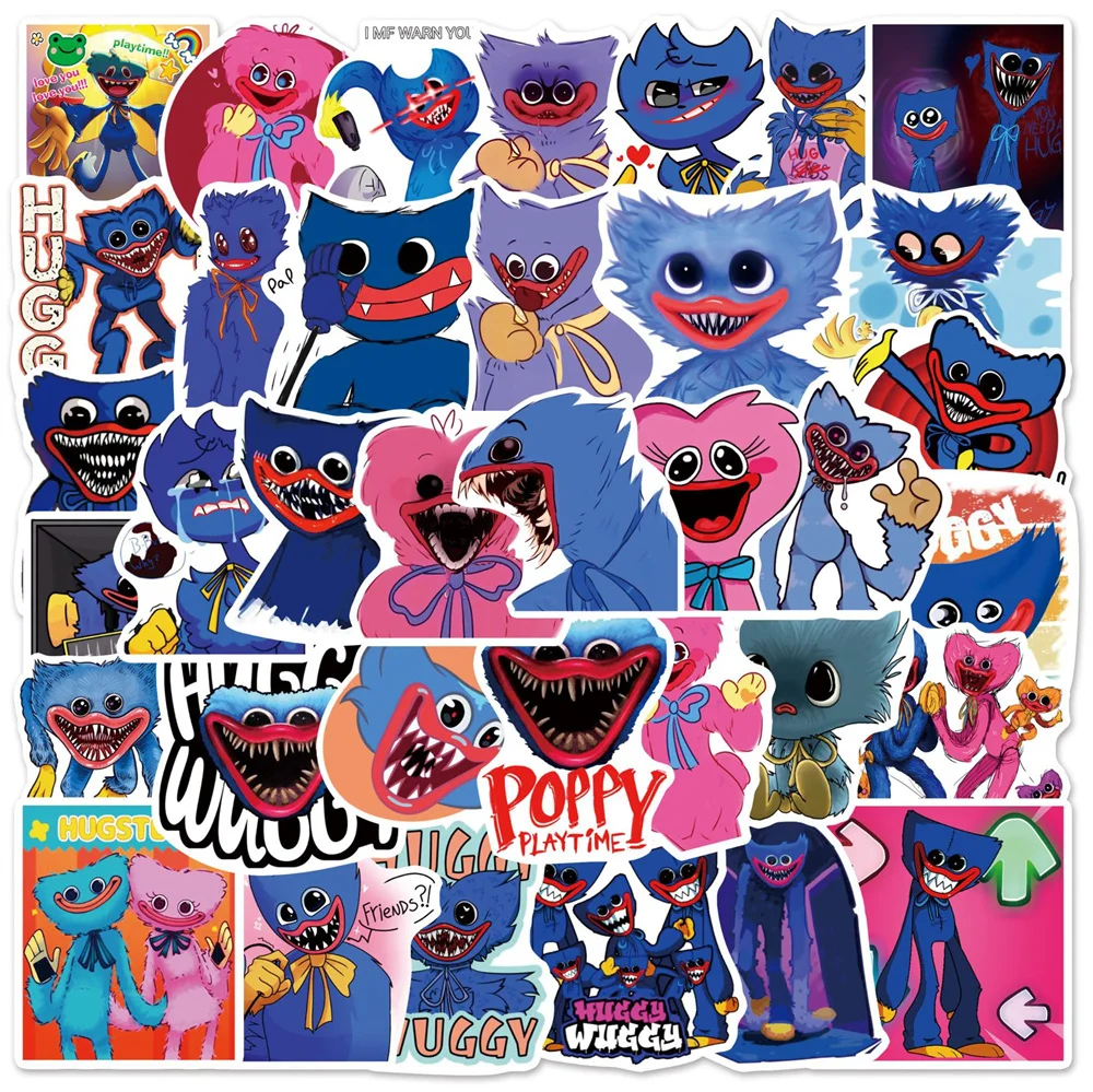50pcs Poppy Playtime Huggy Wuggy Stickers Toy PVC Waterproof Repeat Paste Guitar Luggage Skateboard Phone Fridge Anime Figure
50pcs Poppy Playtime Huggy Wuggy Stickers Toy PVC Waterproof Repeat Paste Guitar Luggage Skateboard Phone Fridge Anime Figure