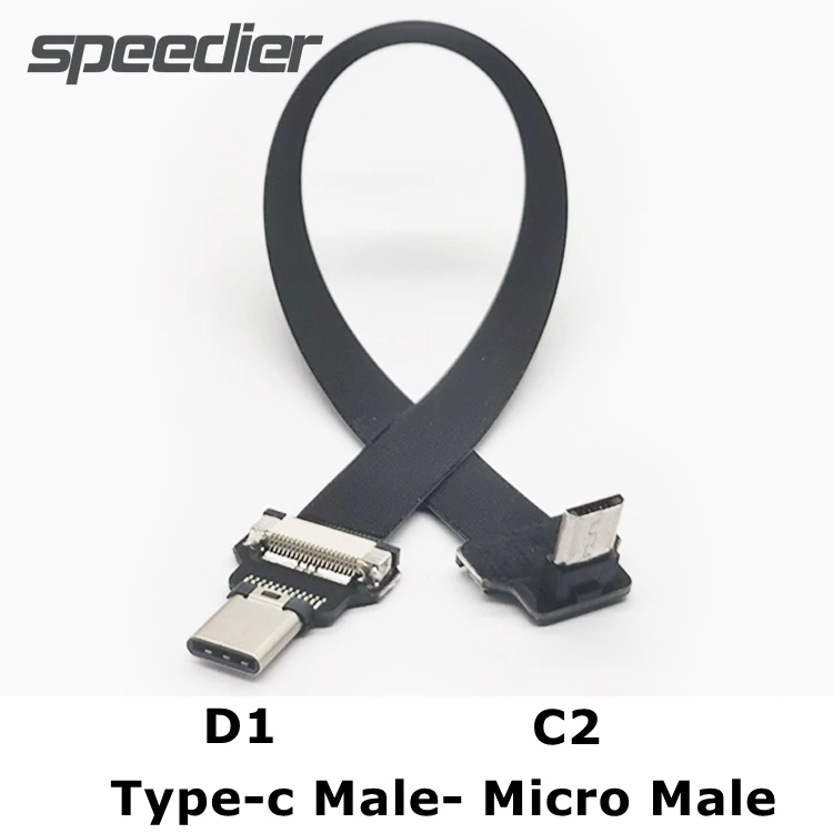 Male/Female Type-C Micro USB2.0 Ribbon Cable FFC FPV Flat Flexible FPC Type C Micro USB 90 Degree Angle Data Sync Charging Cord
Male/Female Type-C Micro USB2.0 Ribbon Cable FFC FPV Flat Flexible FPC Type C Micro USB 90 Degree Angle Data Sync Charging Cord