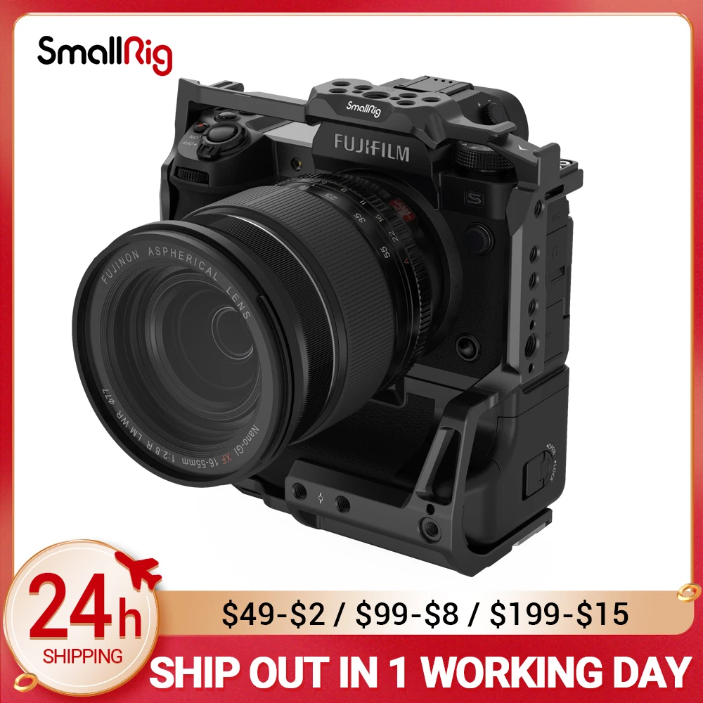 SmallRig Multifunctional Cage for FUJIFILM X-H2S with FT-XH / VG-XH Battery Grip Bottom with Arca-Swiss Quick Release Plate 3933
SmallRig Multifunctional Cage for FUJIFILM X-H2S with FT-XH / VG-XH Battery Grip Bottom with Arca-Swiss Quick Release Plate 3933