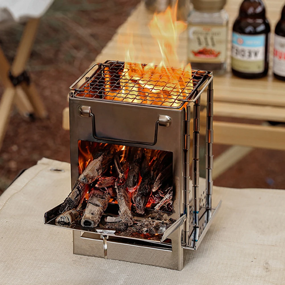 Mini Outdoor Firewood Stove Camping Cookware Picnic Travel Stainless Steel Wood Stove Charcoal Furnace Outdoor Tool
Mini Outdoor Firewood Stove Camping Cookware Picnic Travel Stainless Steel Wood Stove Charcoal Furnace Outdoor Tool