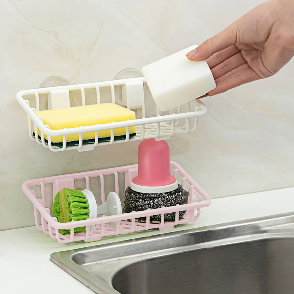 Kitchen With Suction Cups Sink Drain Rack Sponge Storage Faucet Holder Shelf Basket Organizer Bathroom Accessories
Kitchen With Suction Cups Sink Drain Rack Sponge Storage Faucet Holder Shelf Basket Organizer Bathroom Accessories