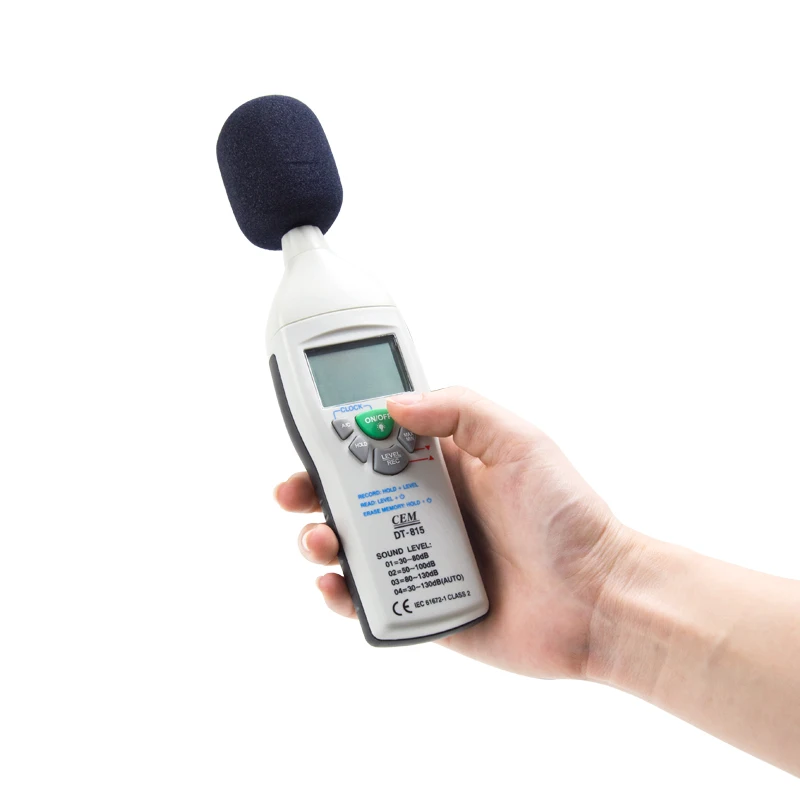 CEM DT-815 Range 30-130dB Sound Noise Level with Analog AC / DC outputs level meter sound 31.5Hz ~ 8KHz Support Microphone
CEM DT-815 Range 30-130dB Sound Noise Level with Analog AC / DC outputs level meter sound 31.5Hz ~ 8KHz Support Microphone