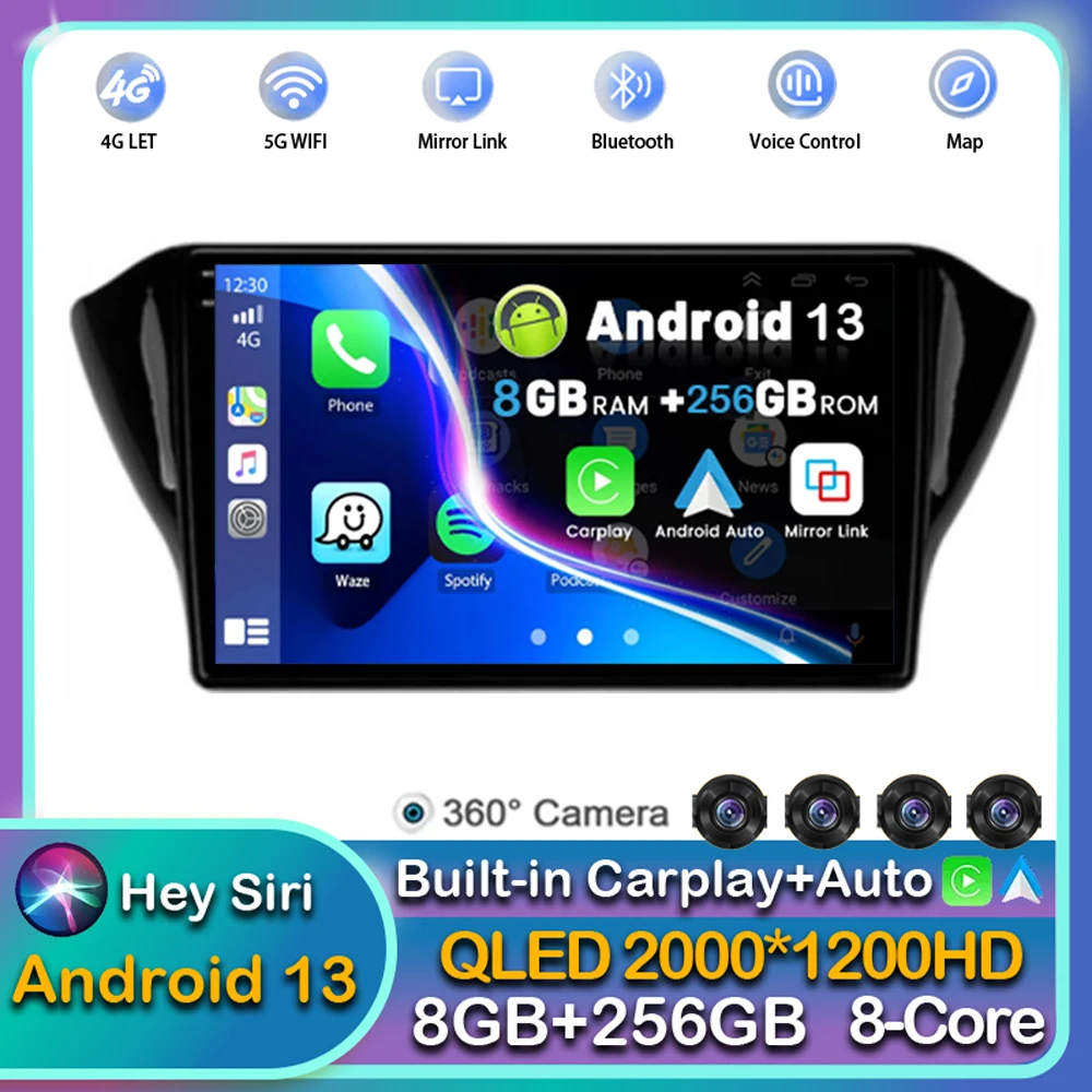 

Автомобильная магнитола Carplay, Android 13, Wi-Fi + 4G для Geely GS Emgrand EC7 1 2016-2020, мультимедийный проигрыватель, стерео 2din DSP, головное устройство