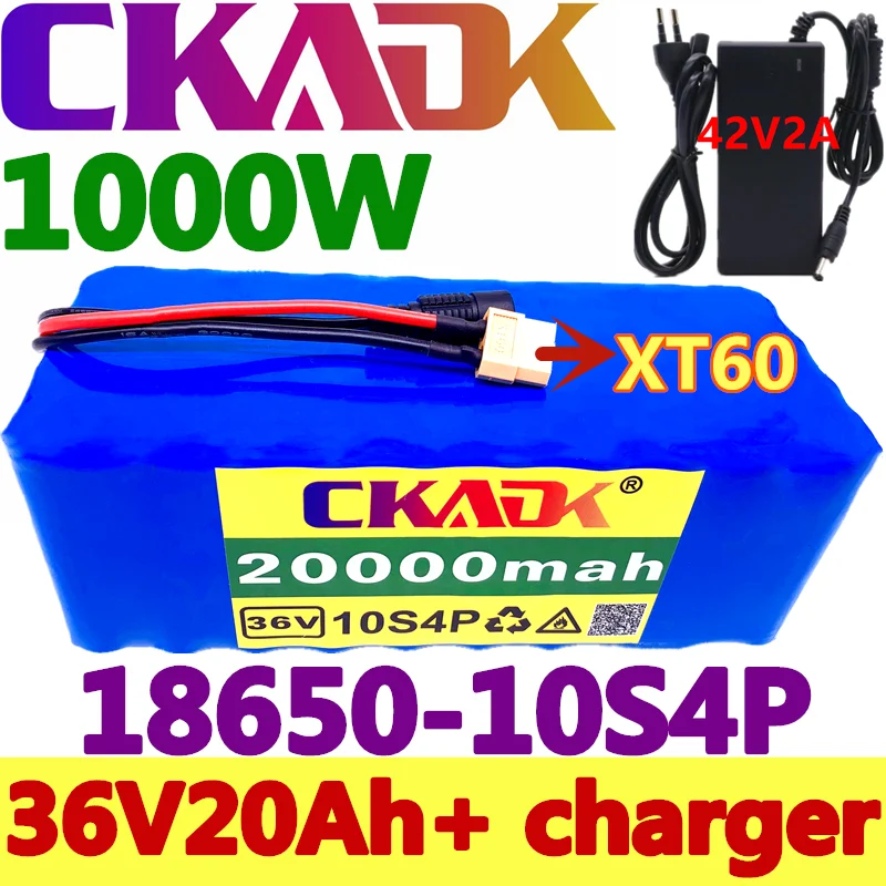 36V 10S4P 20Ah battery pack 1000W high power battery 42V 20000mAh Ebike electric bicycle BMS 42v battery with xt60 plug+charger
36V 10S4P 20Ah battery pack 1000W high power battery 42V 20000mAh Ebike electric bicycle BMS 42v battery with xt60 plug+charger