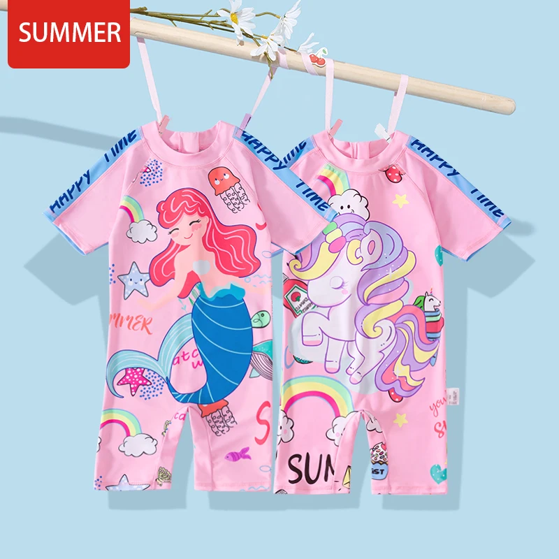 2022 One-piece Children's Swimsuit Girls Summer Pink Cute Mermaid Unicorn Print Beachwear Cartoon Swimming Equipment Swimwear
2022 One-piece Children's Swimsuit Girls Summer Pink Cute Mermaid Unicorn Print Beachwear Cartoon Swimming Equipment Swimwear