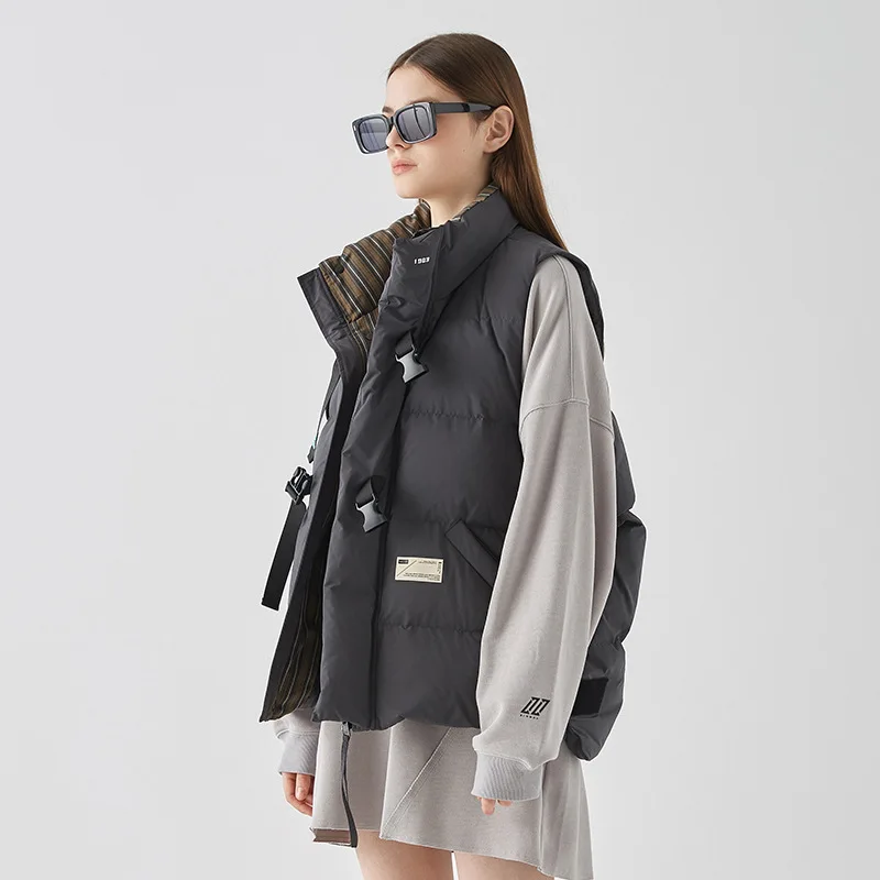 Trend Stand-Up Collar Puffer Vest for Women Winter Down Cotton Sleeveless Loose Jacket Overcoat Quilted Padded Warm Thick Coat
Trend Stand-Up Collar Puffer Vest for Women Winter Down Cotton Sleeveless Loose Jacket Overcoat Quilted Padded Warm Thick Coat