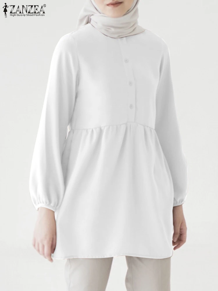 Fashion Muslim Blouse Women's Tops Long Sleeve Shirt ZANZEA Turkey Dubai Abaya Eid Mubarek Hijab Blouses Kaftan Islamic Clothing
Fashion Muslim Blouse Women's Tops Long Sleeve Shirt ZANZEA Turkey Dubai Abaya Eid Mubarek Hijab Blouses Kaftan Islamic Clothing