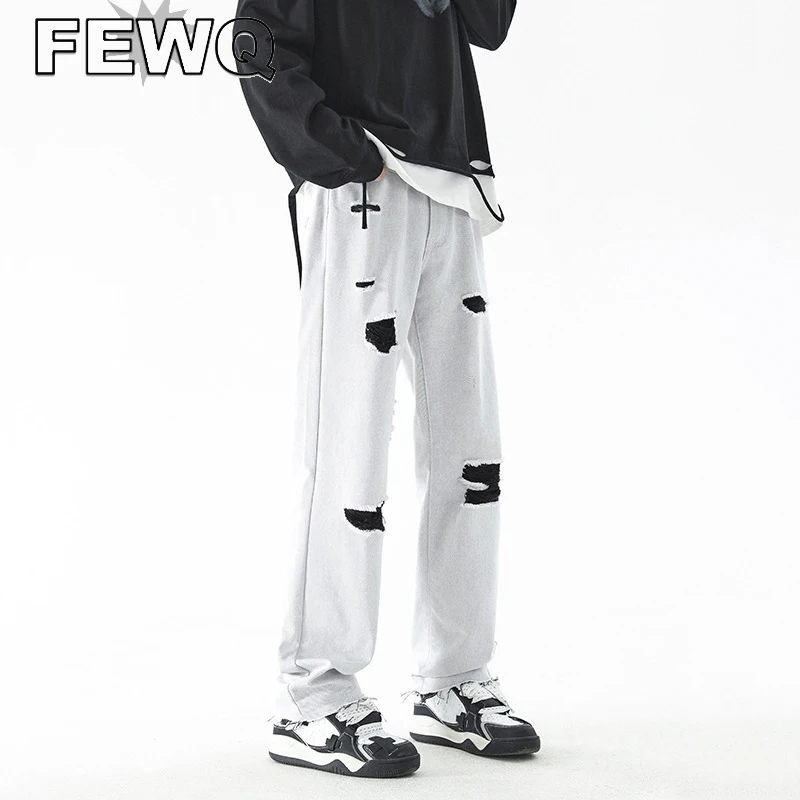 FEWQ Men's Ripped Jeans High Street Straight Male Denim Trousers Casual Y2k Vintage Pant Stitching Color 2023 Spring New 24B1628
FEWQ Men's Ripped Jeans High Street Straight Male Denim Trousers Casual Y2k Vintage Pant Stitching Color 2023 Spring New 24B1628