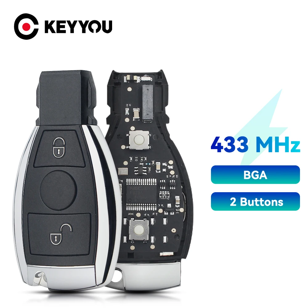 KEYYOU For Mercedes Benz Year 2000 + with NEC & BGA Replacement 2 Buttons Intelligent Smart Keyless Entry Remote Car Key 433MHz
KEYYOU For Mercedes Benz Year 2000 + with NEC & BGA Replacement 2 Buttons Intelligent Smart Keyless Entry Remote Car Key 433MHz