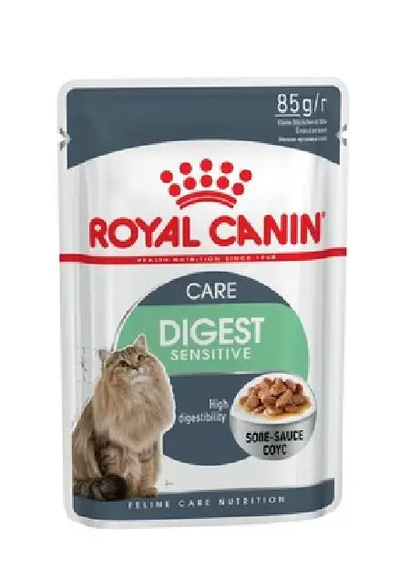 4 шт. Royal Canin паучи RC Кусочки в соусе для кошек 1-10 лет: отличное пищеварение Digest