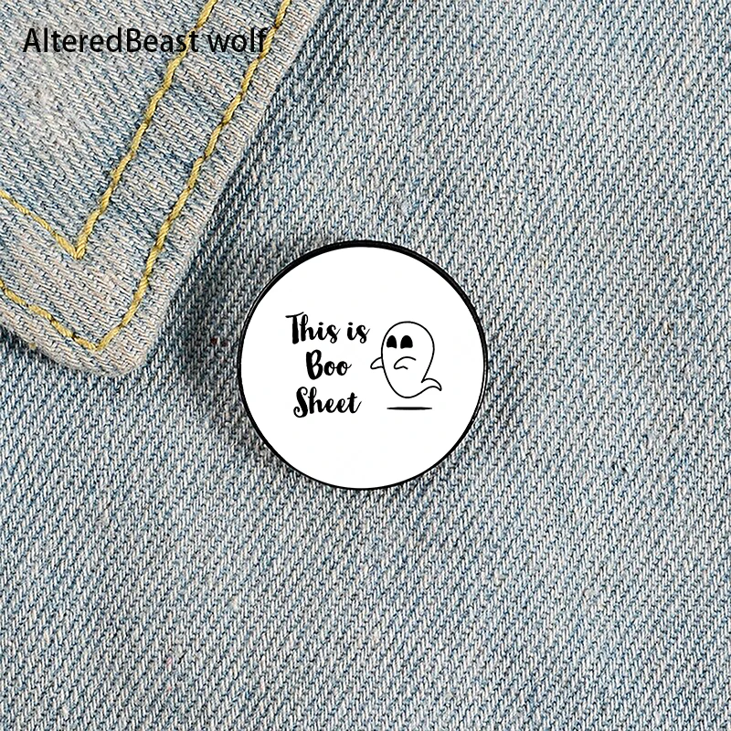 Boo Sheet Printed Pin Custom Funny Brooches Shirt Lapel Bag Cute Badge Cartoon Cute Jewelry Gift for Lover Girl Friends
Boo Sheet Printed Pin Custom Funny Brooches Shirt Lapel Bag Cute Badge Cartoon Cute Jewelry Gift for Lover Girl Friends