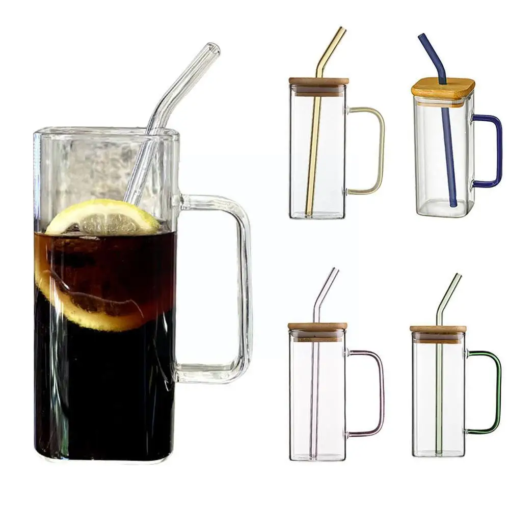 400ml Square Glass Cup With Lid And Straw Transparent Coffee Cup Cup Drinking Wine Beer Milk Bubble Juice Glass Tea Mocha C O6j7
400ml Square Glass Cup With Lid And Straw Transparent Coffee Cup Cup Drinking Wine Beer Milk Bubble Juice Glass Tea Mocha C O6j7