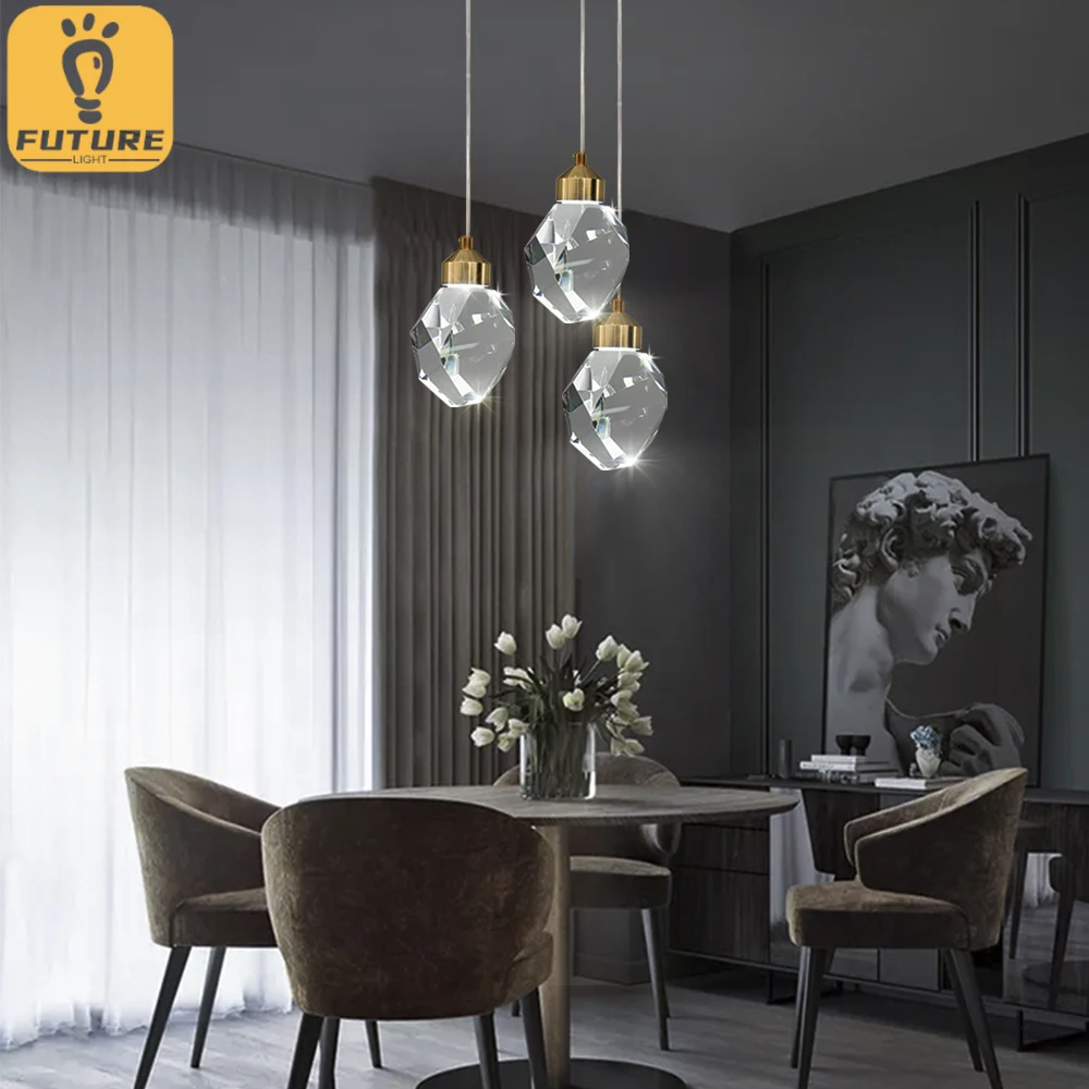Modern Crystal Pendant Lamp Dining Room Light,5W LED Bedside Lights Ceiling Brass Base for Bar Kitchen Corridor Balcony Lighting
Modern Crystal Pendant Lamp Dining Room Light,5W LED Bedside Lights Ceiling Brass Base for Bar Kitchen Corridor Balcony Lighting
