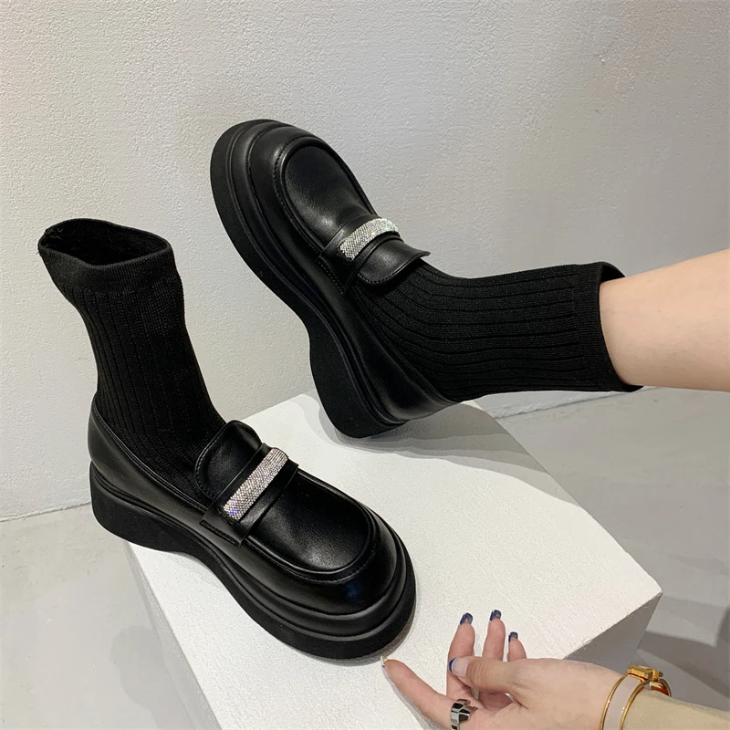 Boots Female Shoes Round Toe Flat Heel Boots-Women Ladies Rubber Leather Rock 2022 Lolita Med Autumn Ankle Microfiber Basic Sol
Boots Female Shoes Round Toe Flat Heel Boots-Women Ladies Rubber Leather Rock 2022 Lolita Med Autumn Ankle Microfiber Basic Sol