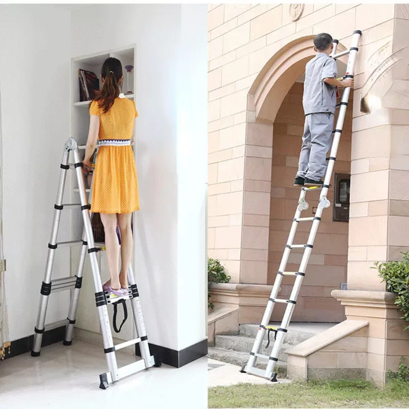 5m New Foldable Ladders Stable Telescopic Aluminum Ladder Multi Purpose Industrial Herringbone Straight Ladder Step
5m New Foldable Ladders Stable Telescopic Aluminum Ladder Multi Purpose Industrial Herringbone Straight Ladder Step