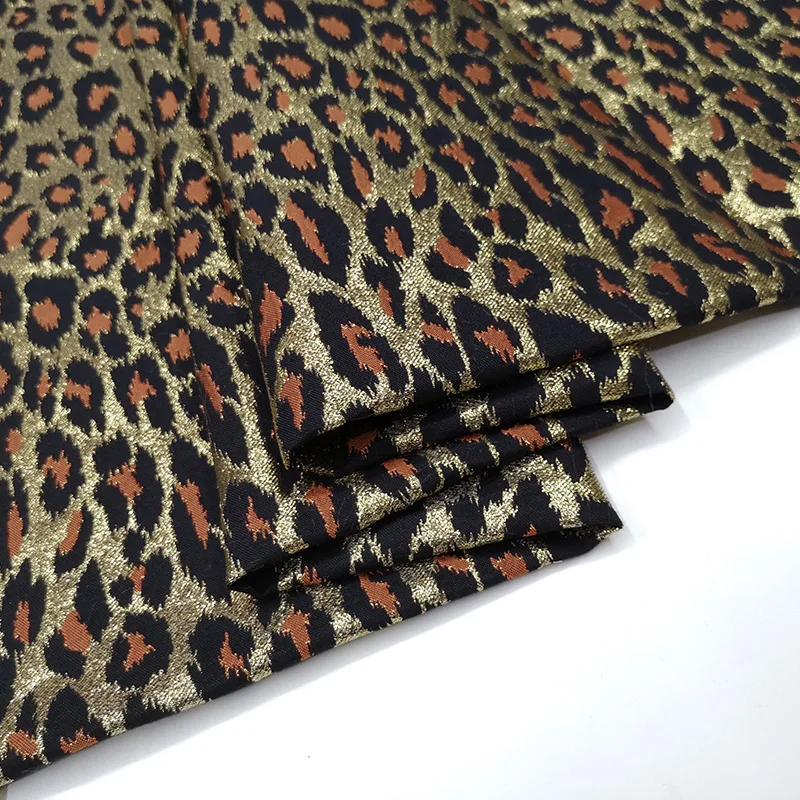Jacquard Fabric Spring Autumn Golden Leopard Print Dress Wind Clothes European Brand Fashion Yarn-dyed Fabrics by the Meter
Jacquard Fabric Spring Autumn Golden Leopard Print Dress Wind Clothes European Brand Fashion Yarn-dyed Fabrics by the Meter