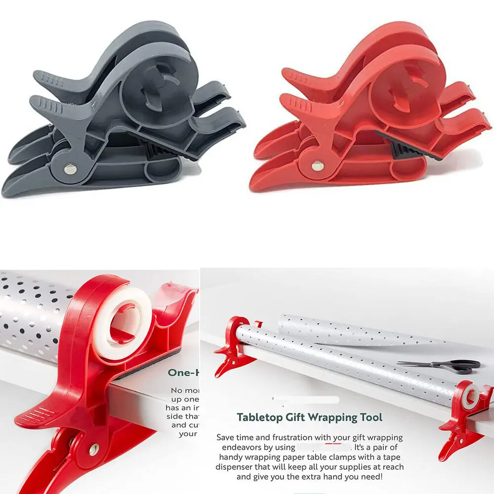 1 Pairs Wrap Buddies Tabletop Gift Wrapping Tool Tape Dispenser Paper Roll Holder Clip
1 Pairs Wrap Buddies Tabletop Gift Wrapping Tool Tape Dispenser Paper Roll Holder Clip
