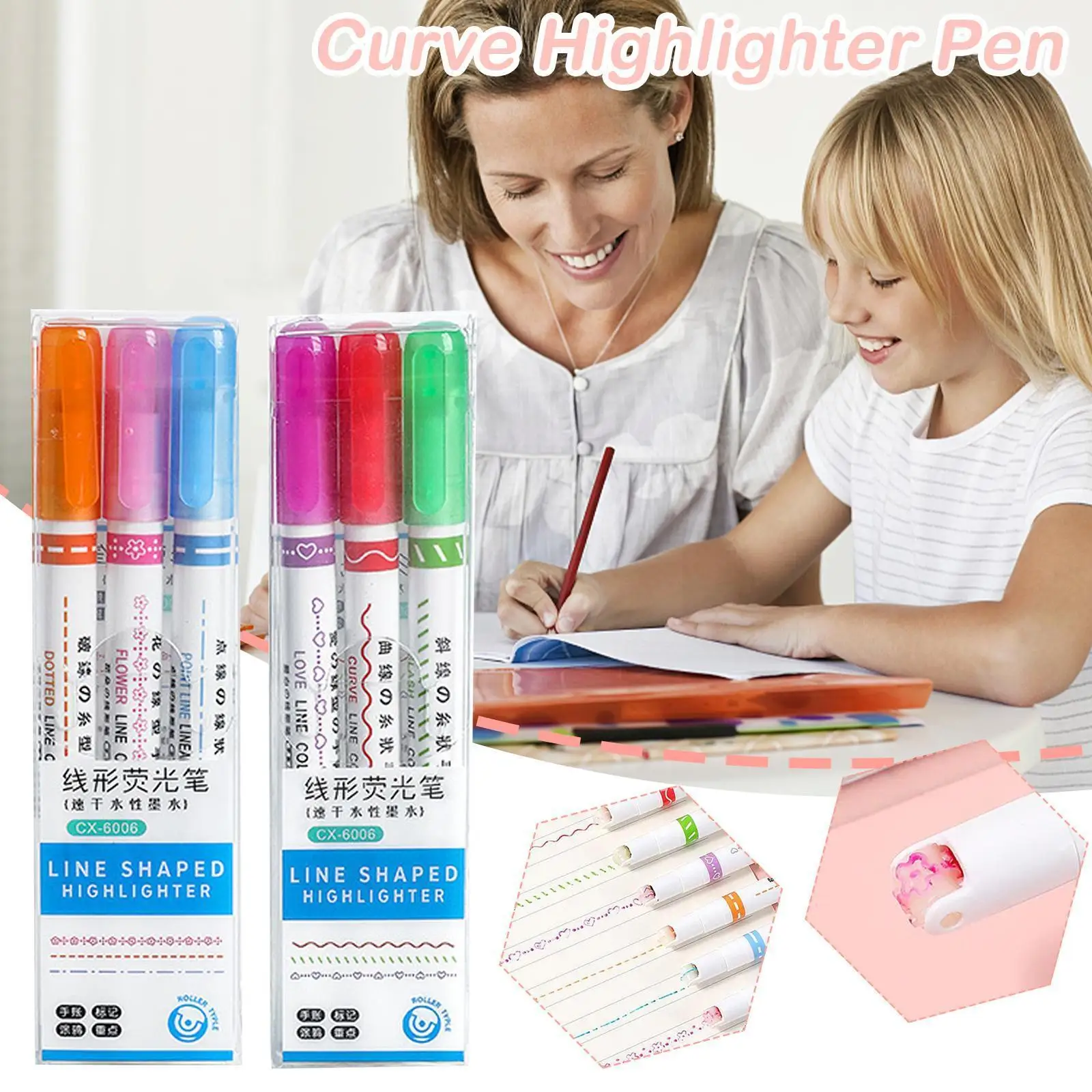 Curve Highlighter Artificial Pen Multifunctional Nib Marker Color Linear Pen Marker Roller Contour Pen Highlighter Curve Pe J6L1
Curve Highlighter Artificial Pen Multifunctional Nib Marker Color Linear Pen Marker Roller Contour Pen Highlighter Curve Pe J6L1