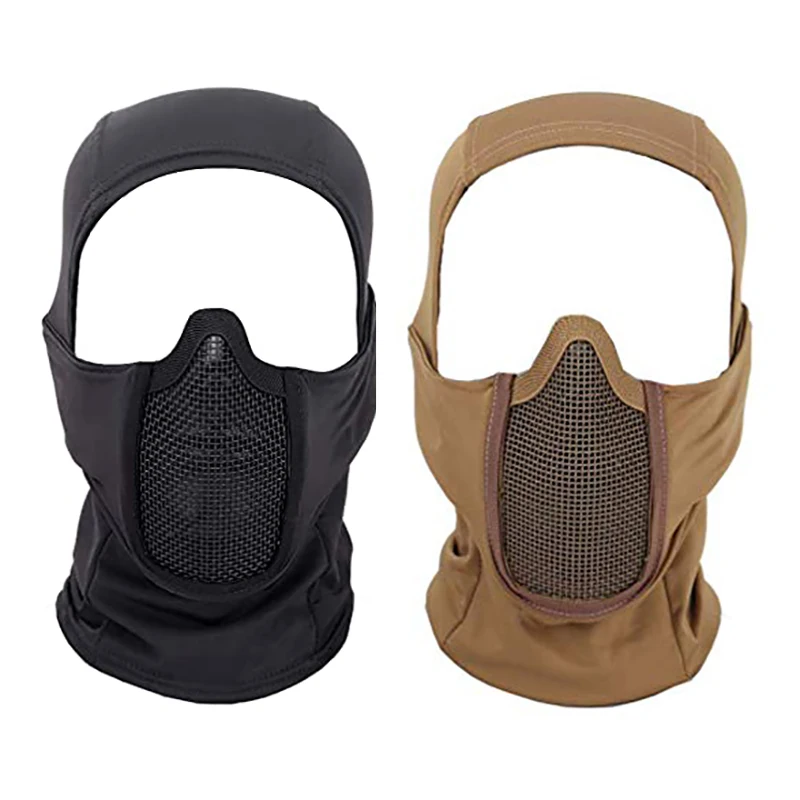 

Tactical Gear Breathable Balaclava Mesh Mask Ninja Style Full Face Airsoft Mask Windproof Motorcycle Cycling Hood Neck Warmer