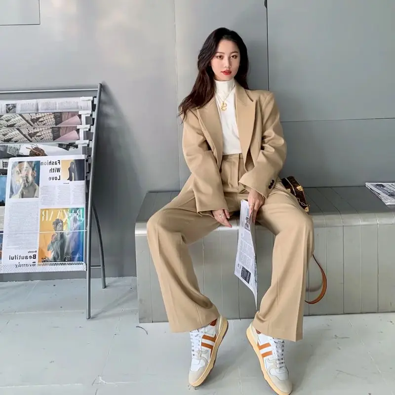 2022 New Fashion Vintage Blazer Pants Suit OL Elegant Business Wear Blazers+ High Waist Wide Leg Pants Suits 2 Piece Set fornite
2022 New Fashion Vintage Blazer Pants Suit OL Elegant Business Wear Blazers+ High Waist Wide Leg Pants Suits 2 Piece Set fornite
