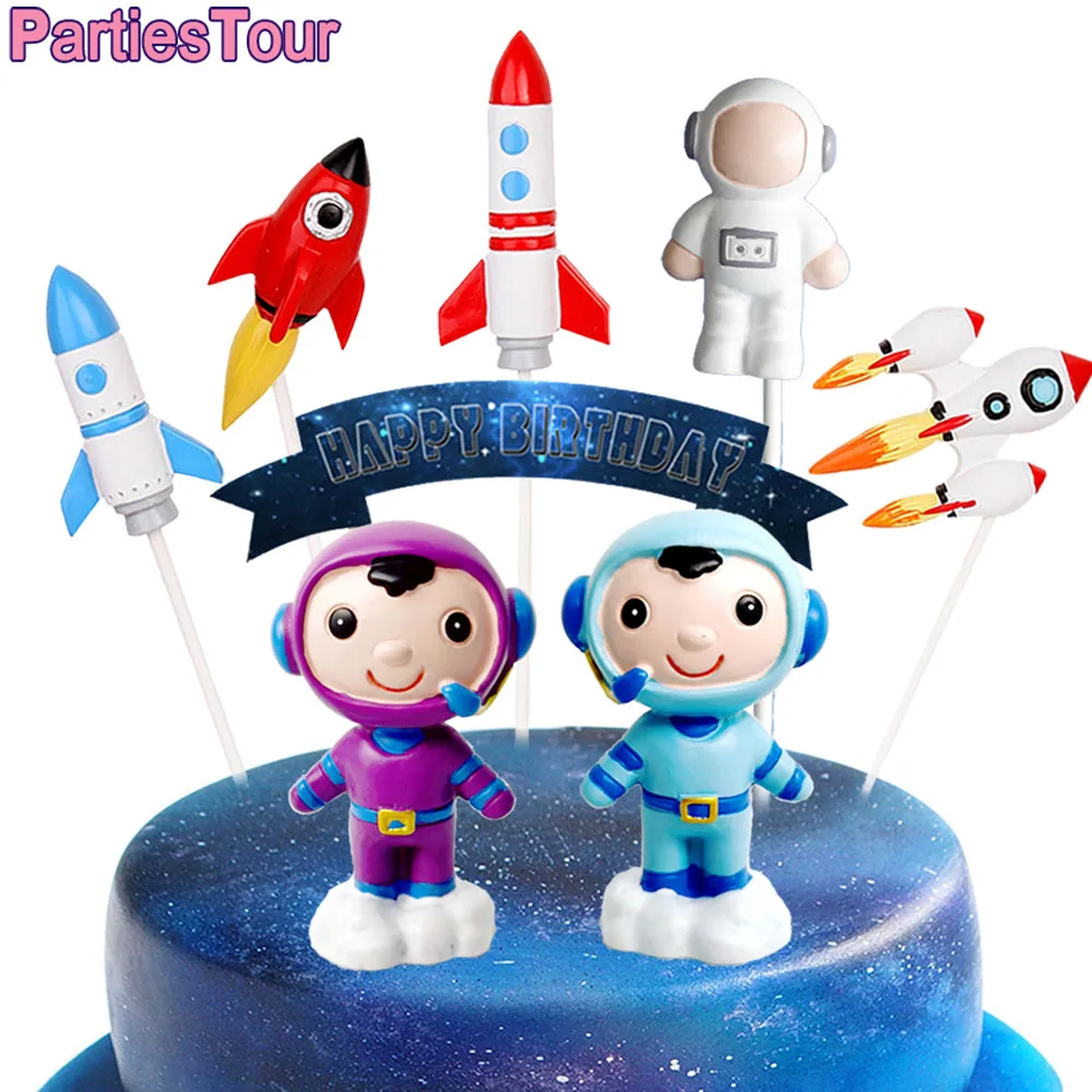 Space Happy Birthday Cake Topper Mini Astronaut Figure Rocket Spaceship Shape Cake Topper Baby Shower Space Birthday Cake Decors
Space Happy Birthday Cake Topper Mini Astronaut Figure Rocket Spaceship Shape Cake Topper Baby Shower Space Birthday Cake Decors