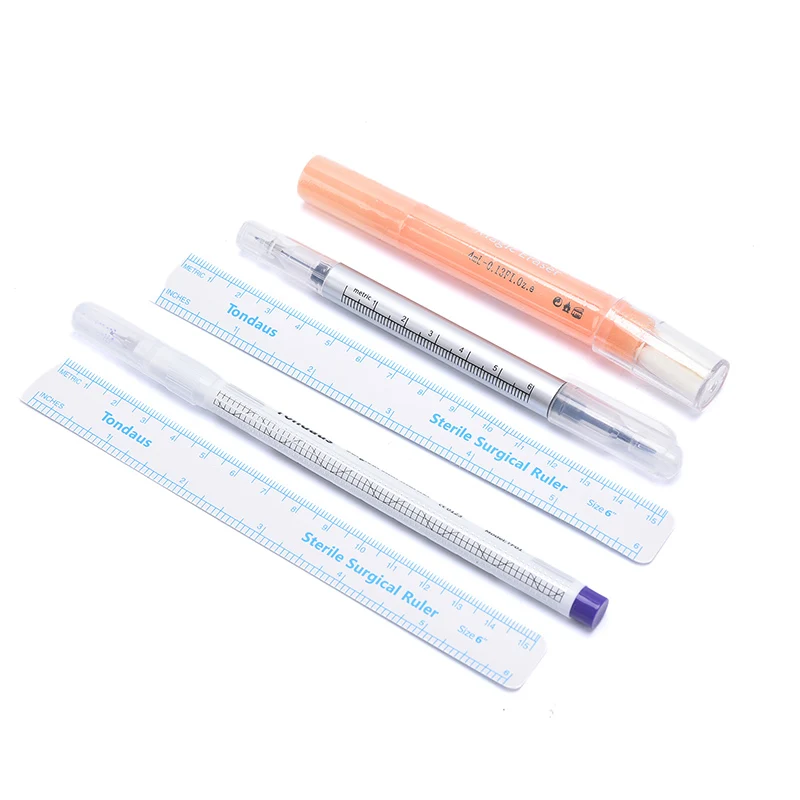 2Pcs/set Eyebrow Piercing Marker Pen Medical Surgical Scribe Pen Sterile Surgical Ruler Permanent Tattoo Accessories Non-toxic
2Pcs/set Eyebrow Piercing Marker Pen Medical Surgical Scribe Pen Sterile Surgical Ruler Permanent Tattoo Accessories Non-toxic