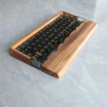 Wooden Light through 60% Universal Housing Compatible GH60 DZ60 DZ64 POKER Keyboard Case