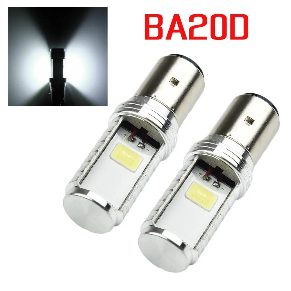 

2PCS H6 BA20D LED Motorcycle Headlight High Power COB Bulb For Motorbike Scooter Headlamp Hi/Lo Beam 12W 1000LM