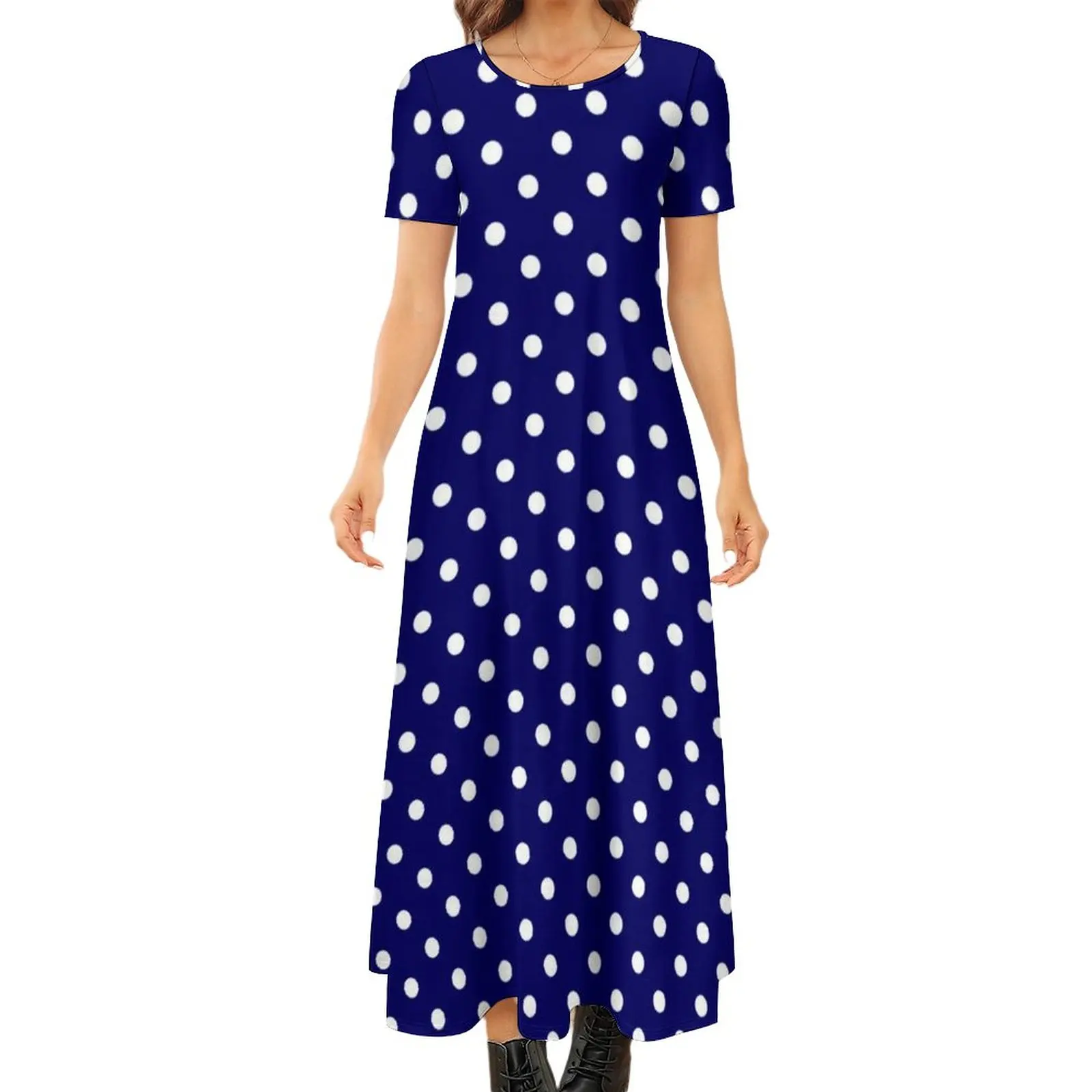 Blue Polka Dots Dress Spring Vintage Polka Dot Street Style Boho Beach Long Dresses Women Short Sleeve Graphic Kawaii Maxi Dress
Blue Polka Dots Dress Spring Vintage Polka Dot Street Style Boho Beach Long Dresses Women Short Sleeve Graphic Kawaii Maxi Dress