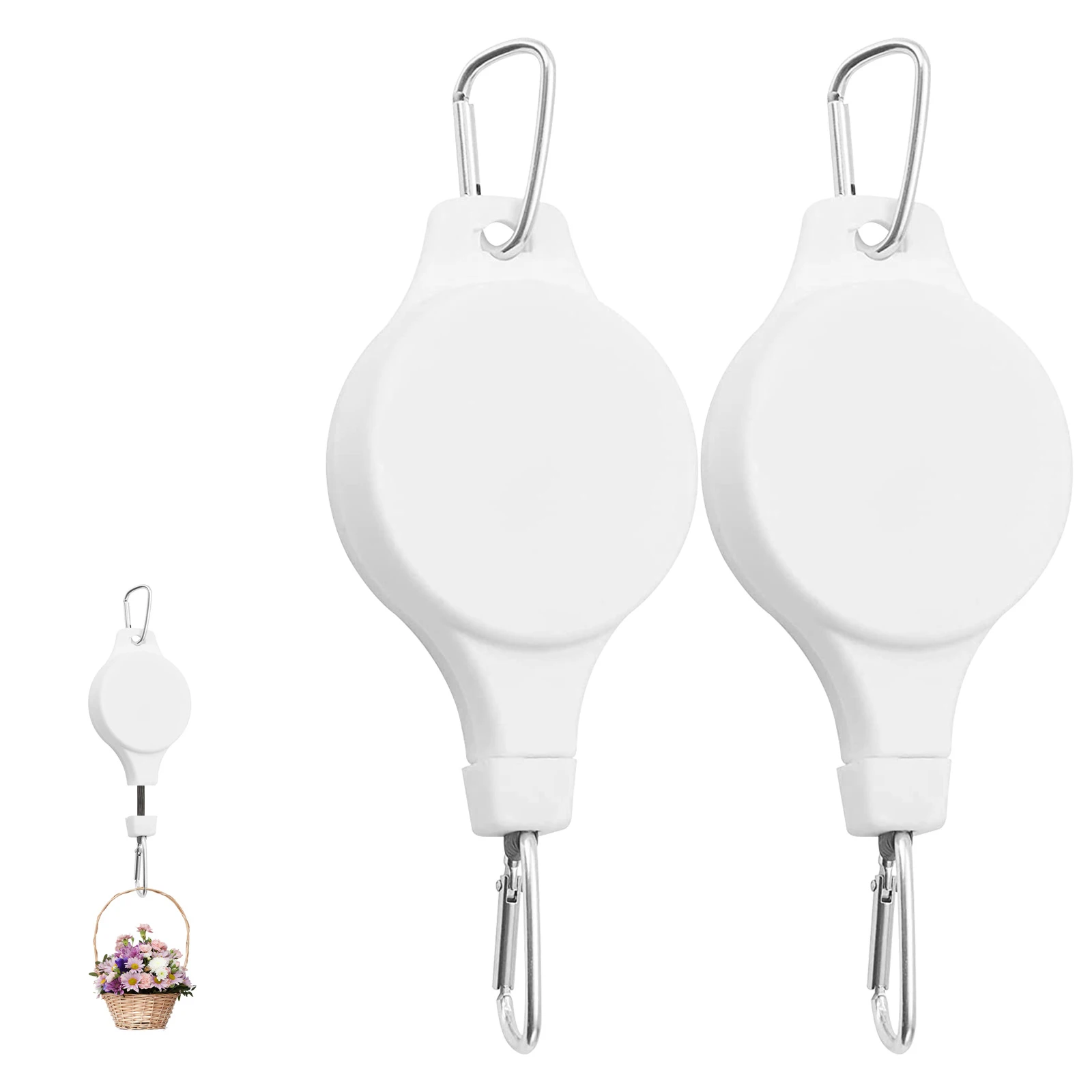 2/3/4/5*Versatile Flower Basket Hook Liftable Telescopic Plant Pulley Easy Reaching Pulley Decorate Garden Or Balcony 19.2*7.4cm
2/3/4/5*Versatile Flower Basket Hook Liftable Telescopic Plant Pulley Easy Reaching Pulley Decorate Garden Or Balcony 19.2*7.4cm