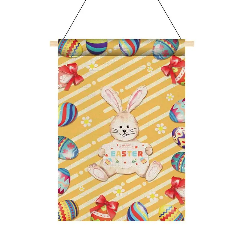 

Easter Garden Flag Bunny Gnome Welcome Banner Vertical Seasonal Decorations For Spring Easter Decoration Holiday Yard Outdoor